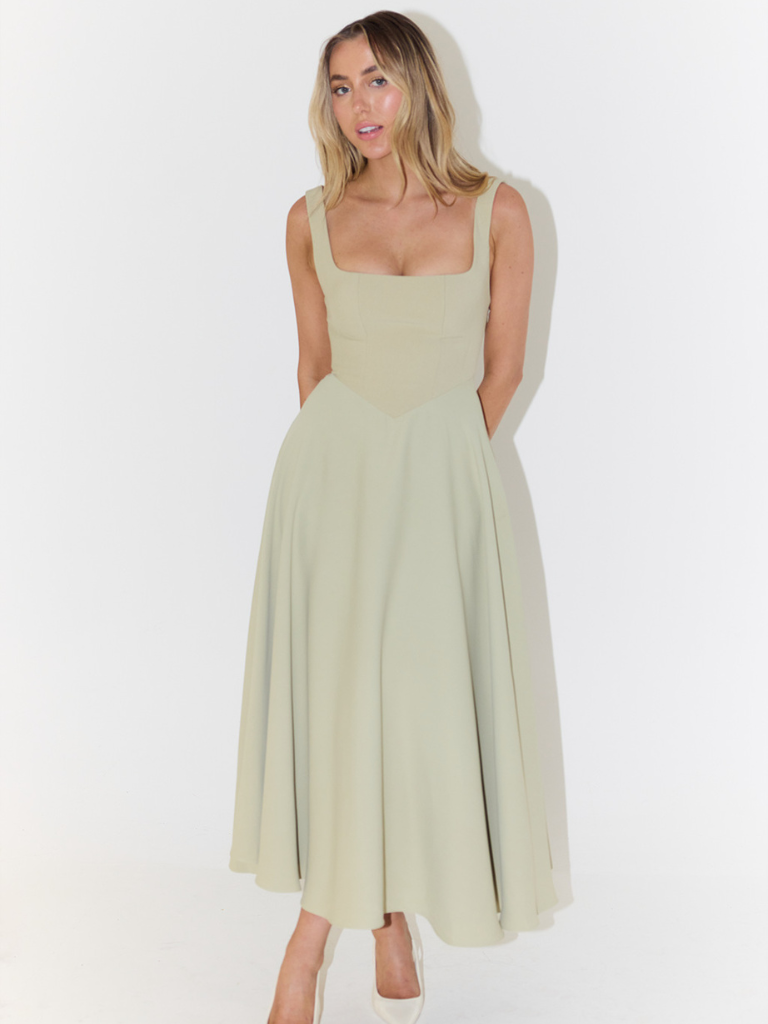 MELISA | Elegant Midi Dress with Feminine Silhouette