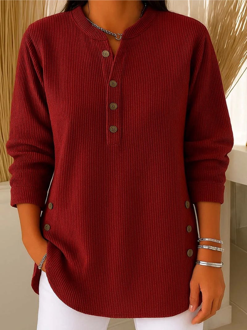 Livia | Cozy Sweater with Subtle Button Details
