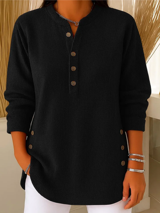 Livia | Cozy Sweater with Subtle Button Details