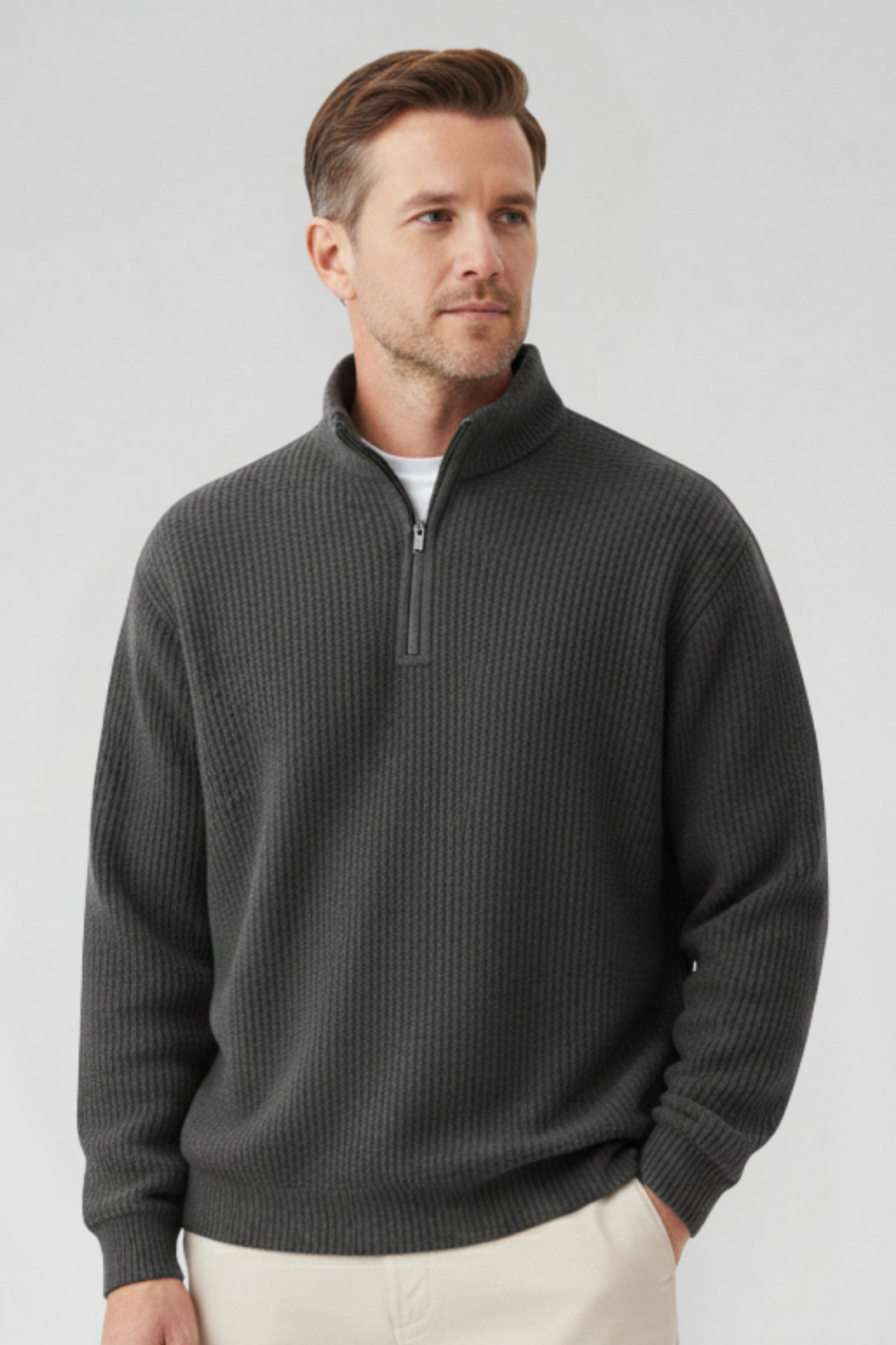 DAMIEN | Zip Sweater with Everyday Comfort and Timeless Style