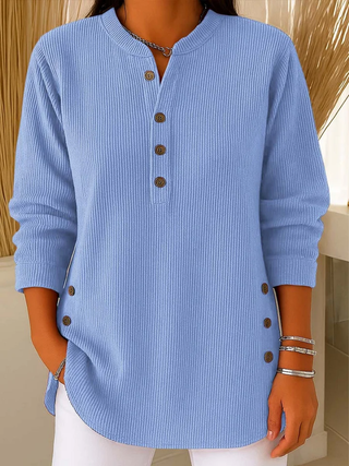 Livia | Cozy Sweater with Subtle Button Details