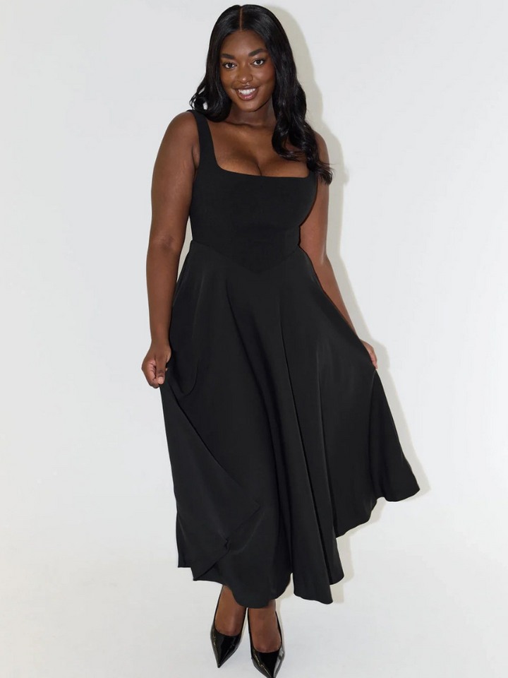 MELISA | Elegant Midi Dress with Feminine Silhouette