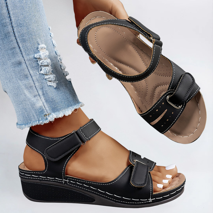 Margot | Strapped Wedge Sandals