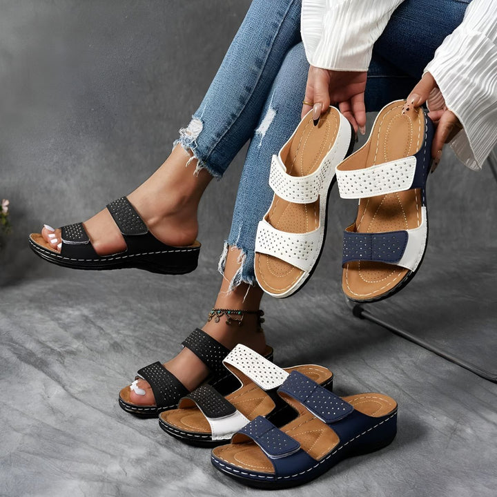Lynn | Perforated Sandals