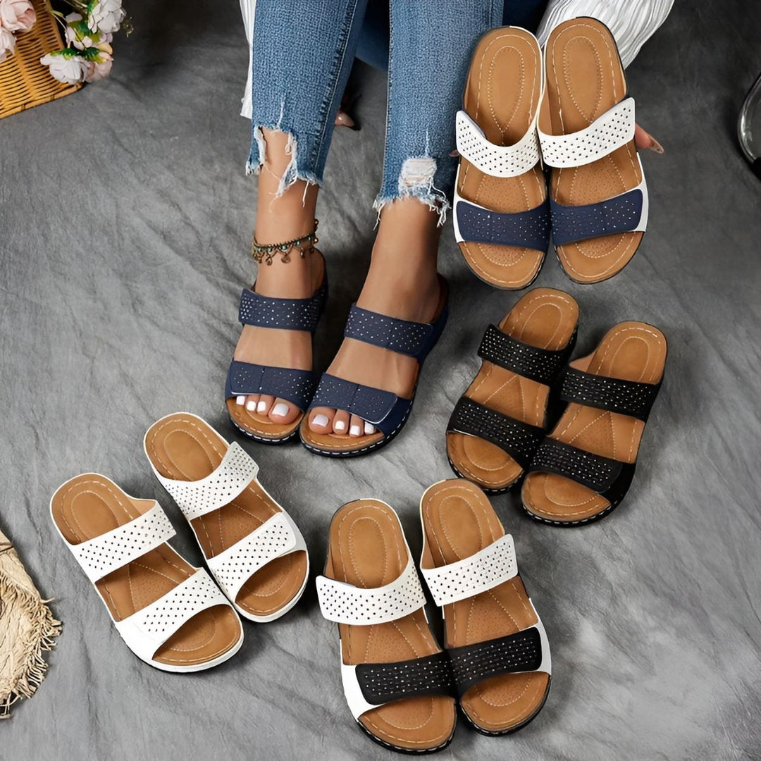 Lynn | Perforated Sandals