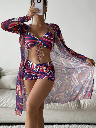 Finja | Printed 3-Piece Bikini Set