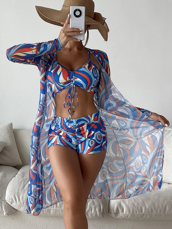 Finja | Printed 3-Piece Bikini Set