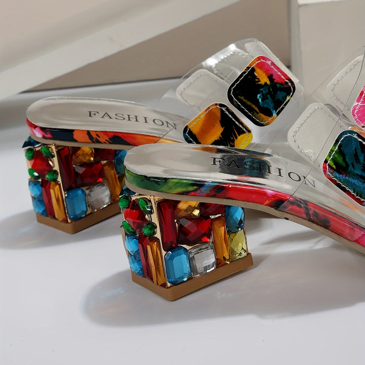 Gia | Colourful Square-Heel Sandals