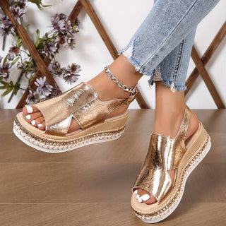Teana | Shimmering Platform Sandals