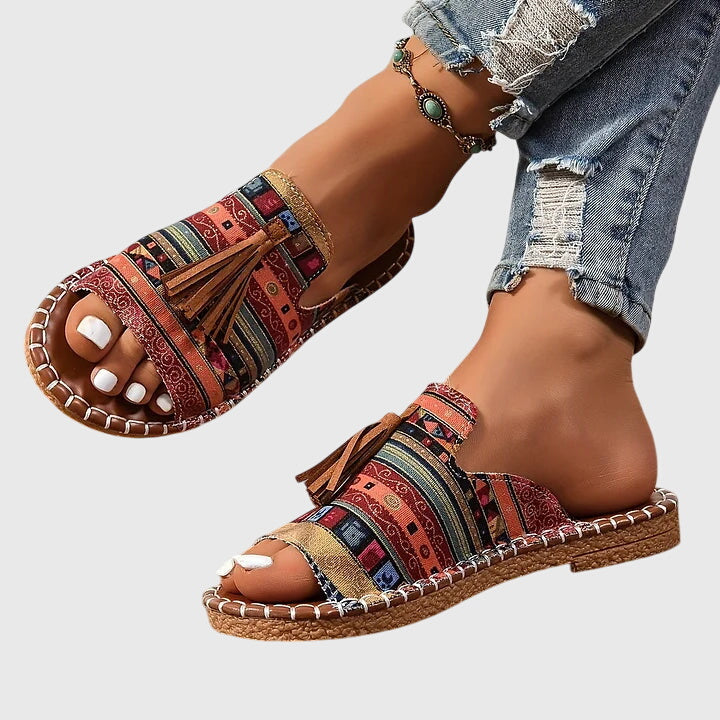 Lorraine | Boho Tassel Sandals