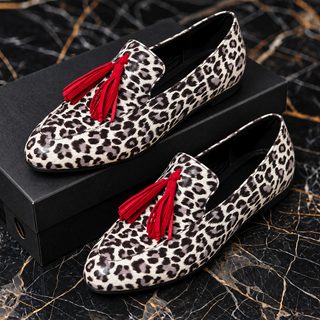 Harriet | Leopard Tassel Loafers