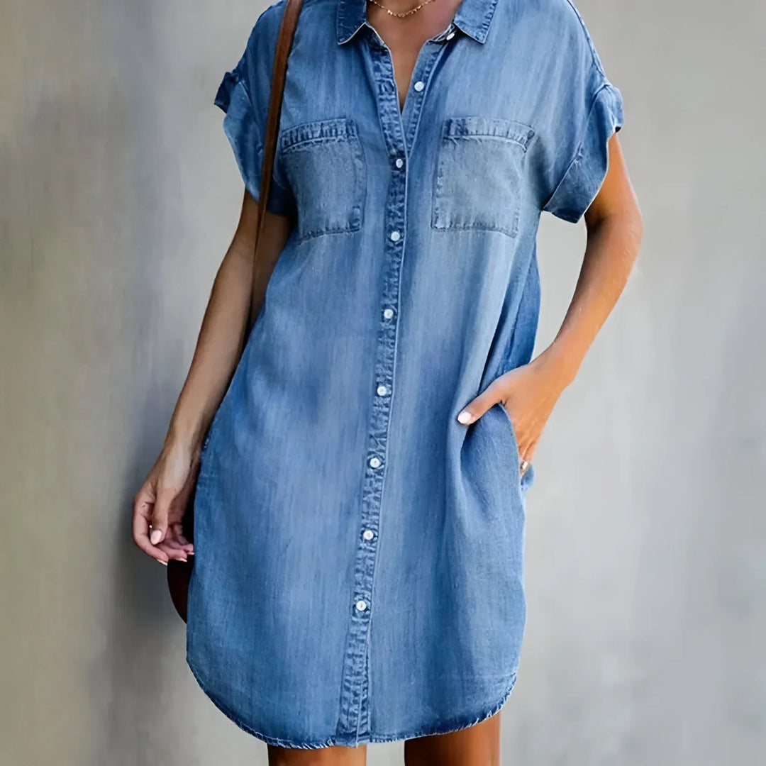 Andrea | Relaxed Button-Up Shirt Dress