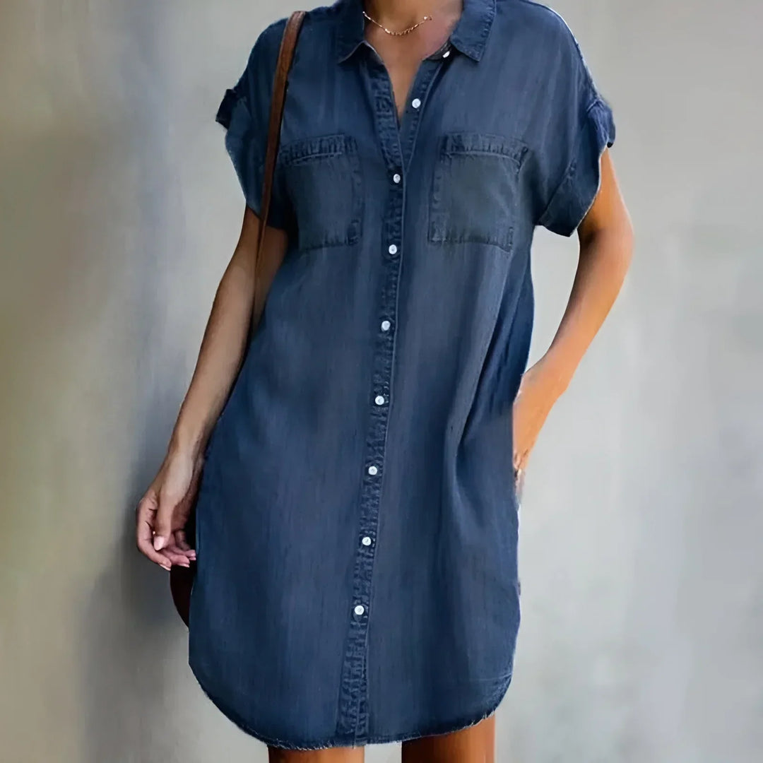 Andrea | Relaxed Button-Up Shirt Dress