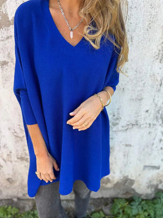 Kira | Oversized Sweater with Relaxed V-Neck