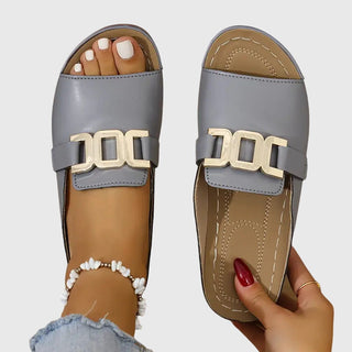 Kathryn | Mules with Decorative Buckle