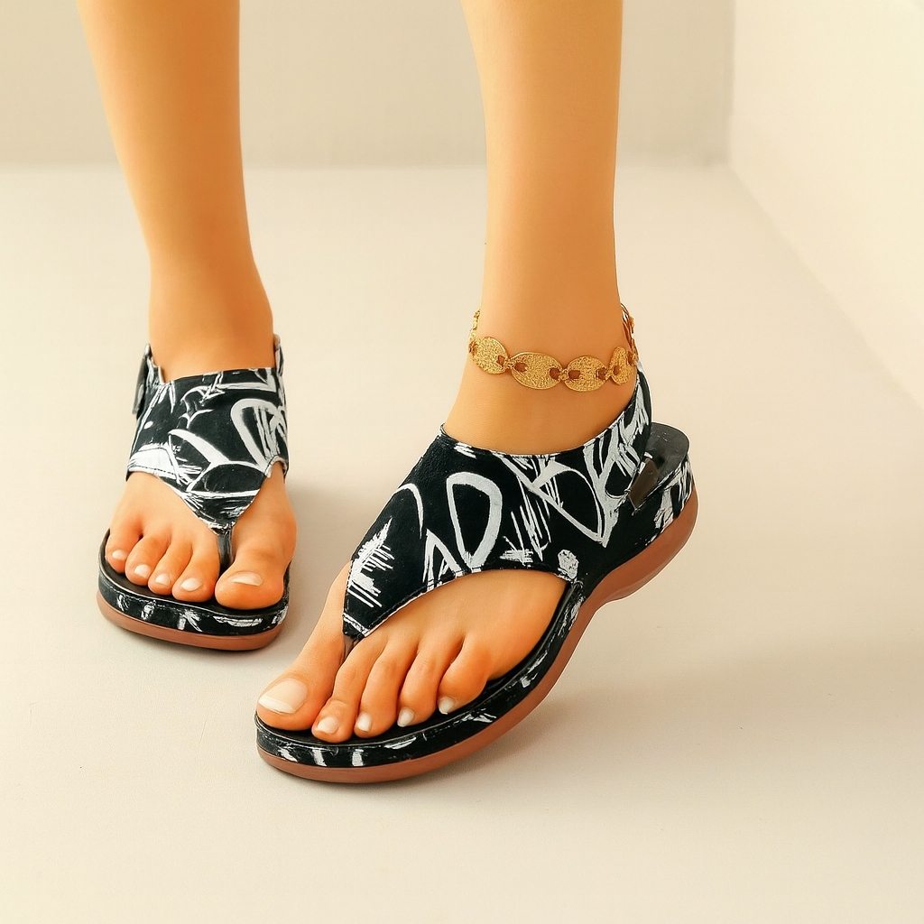 Flow | Floral-Print Sandals