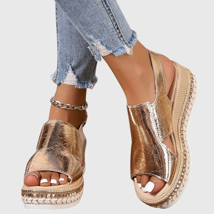Veronica | Metallic Sandals