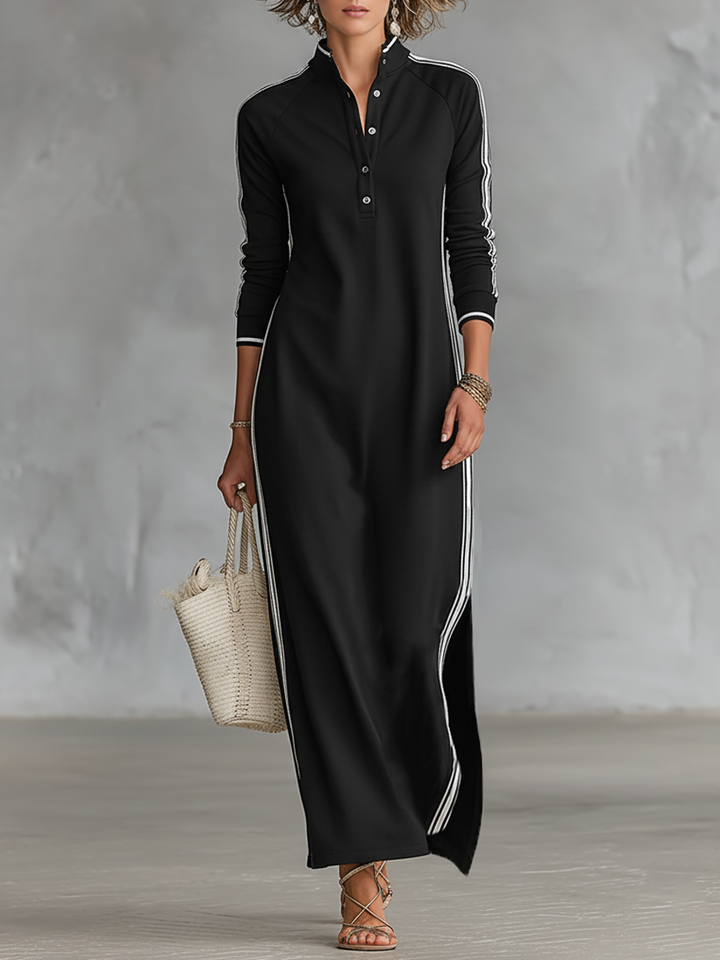 Selene | Casual Long-Sleeve Maxi Dress