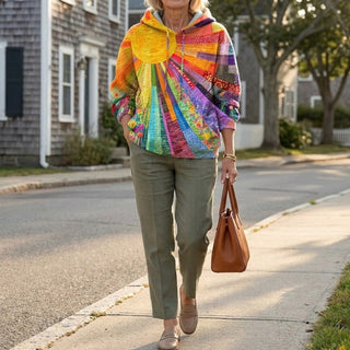 Genevieve | Colourful Quilted Hoodie
