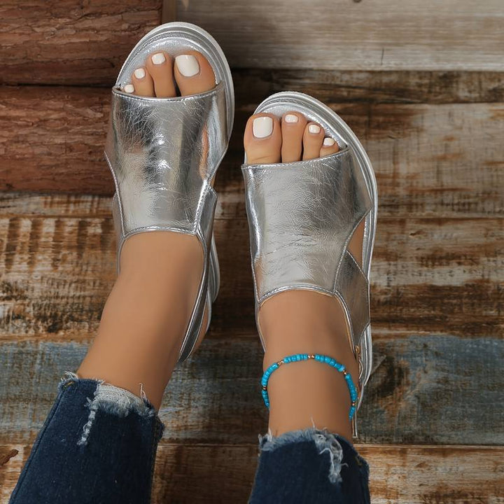 Teana | Shimmering Platform Sandals
