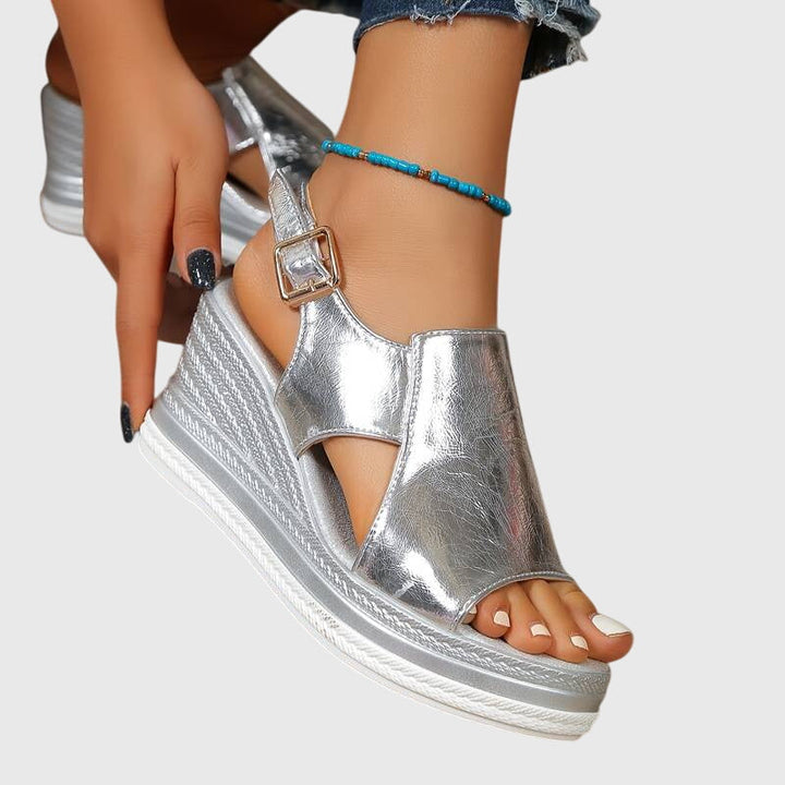 Veronica | Metallic Sandals