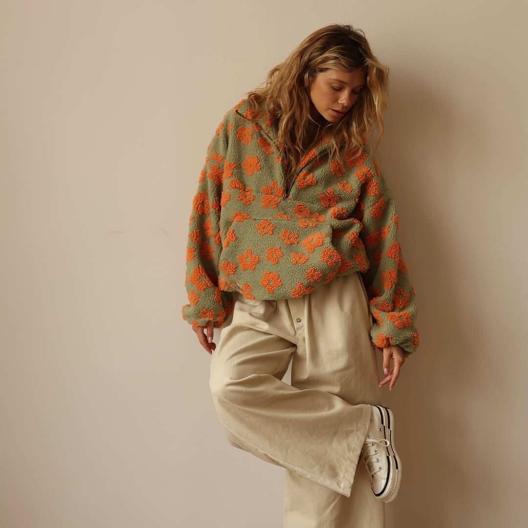 Meadow | Cozy Floral Fleece Jacket