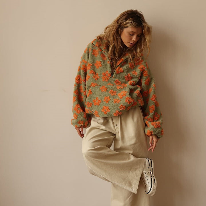 Meadow | Cozy Floral Fleece Jacket