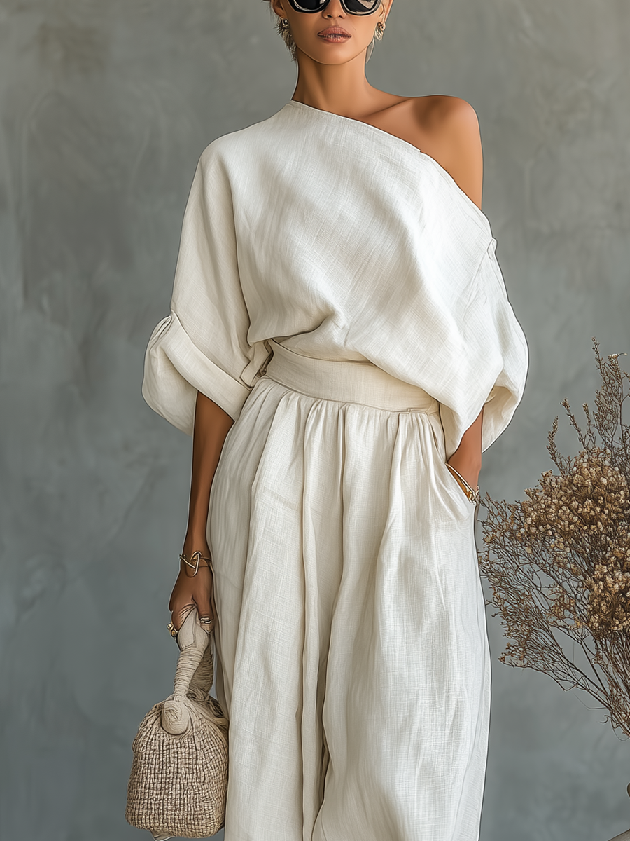 Ayla | Minimalist One-Shoulder Set