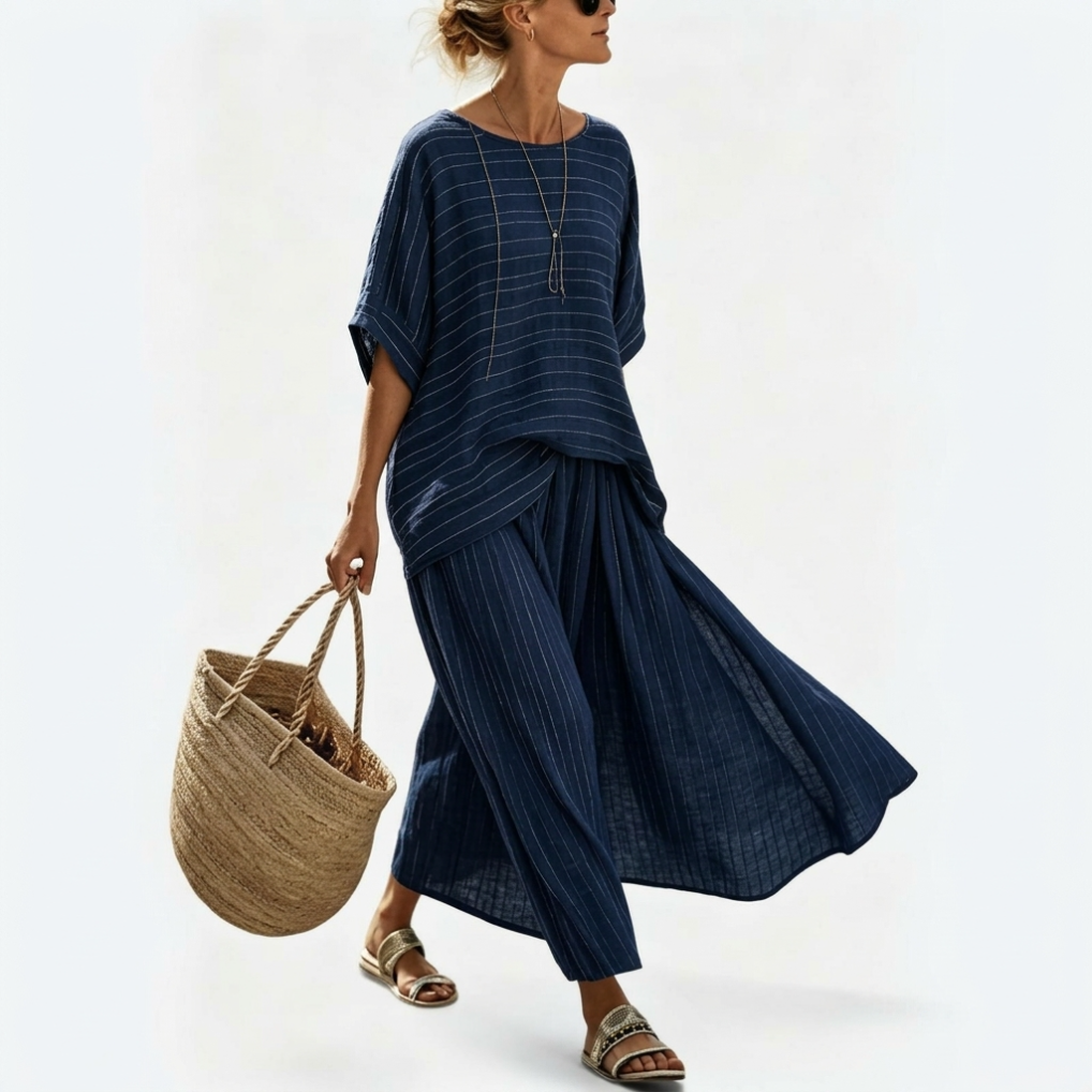 Ainsley | Relaxed Top and Wide Leg Pants Set