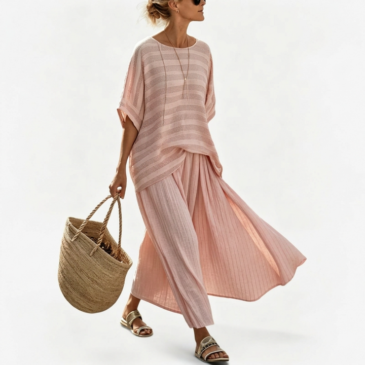 Ainsley | Relaxed Top and Wide Leg Pants Set