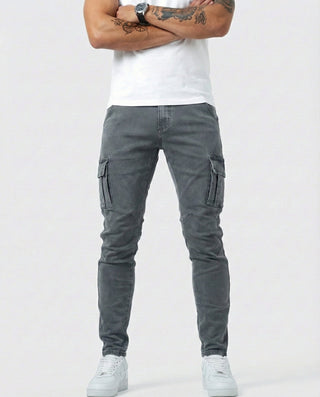 Arden | Slim Fit Stretch Cargo Jeans for Men