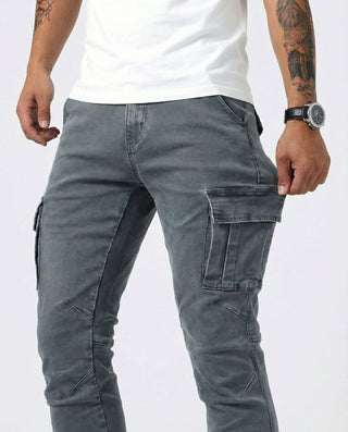 Arden | Slim Fit Stretch Cargo Jeans for Men