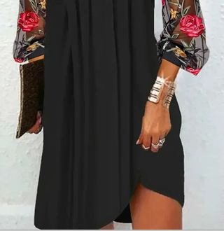 Leona | Elegant Mini Dress with Sheer Sleeves