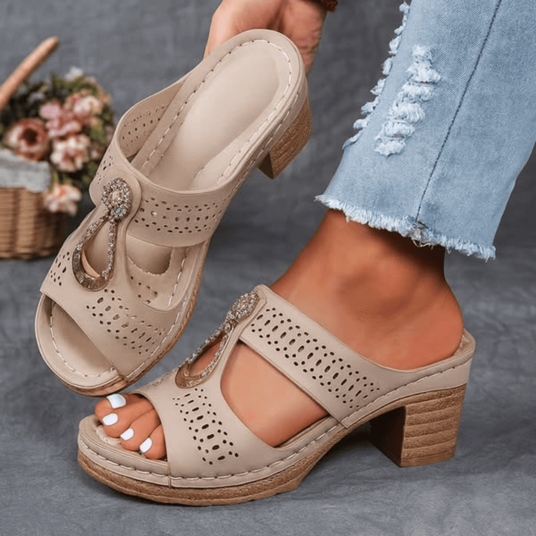 Mika | Comfort Mules with Block Heel