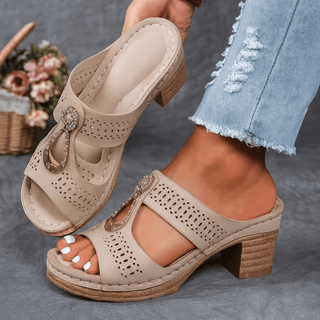 Mika | Comfort Mules with Block Heel