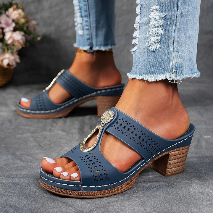 Mika | Comfort Mules with Block Heel