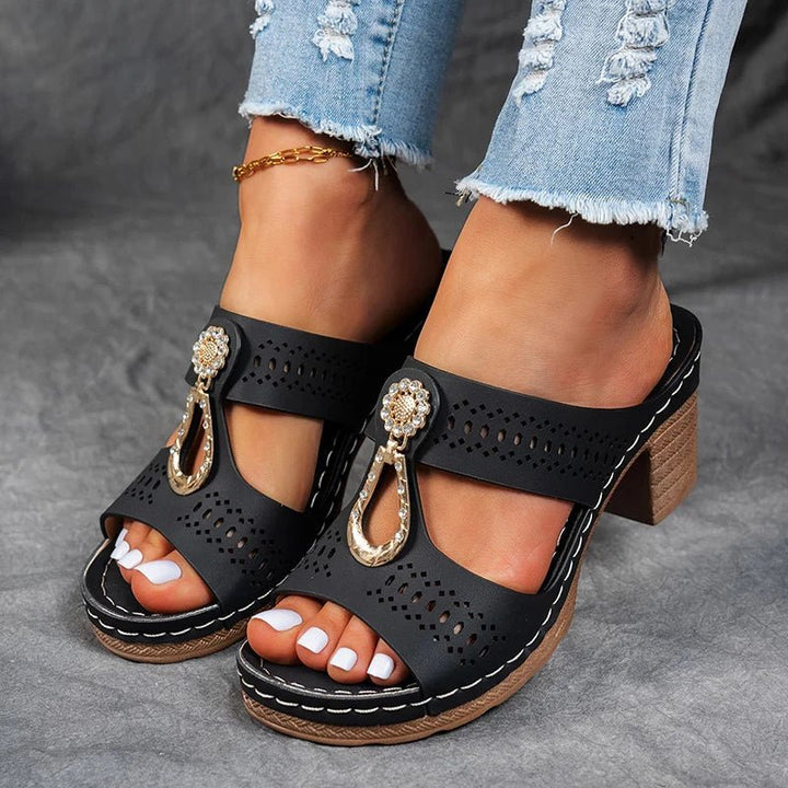 Mika | Comfort Mules with Block Heel