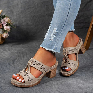 Mika | Comfort Mules with Block Heel