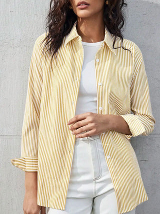 Noelle | Stylish Striped Blouse with Fine Cuffs