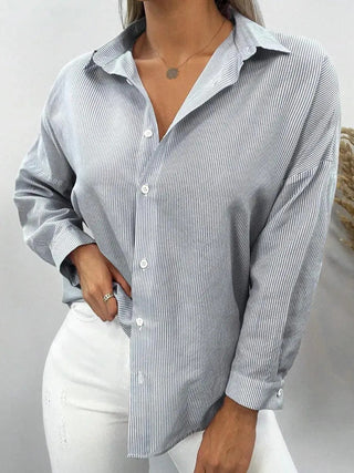 Noelle | Stylish Striped Blouse with Fine Cuffs