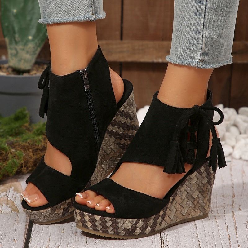 Marnie | Lace-Up Platform Sandals