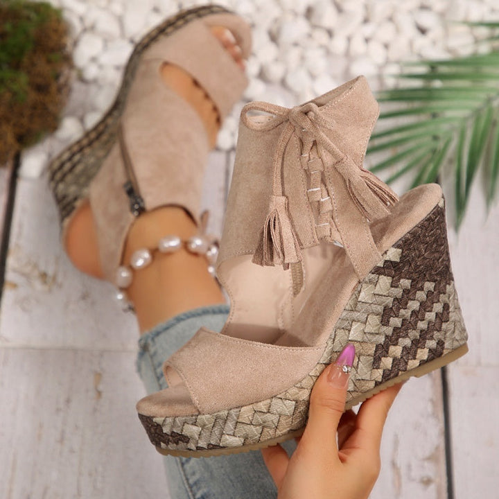 Marnie | Lace-Up Platform Sandals