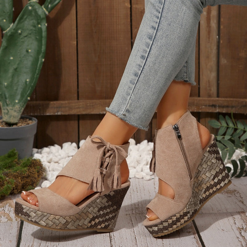 Marnie | Lace-Up Platform Sandals