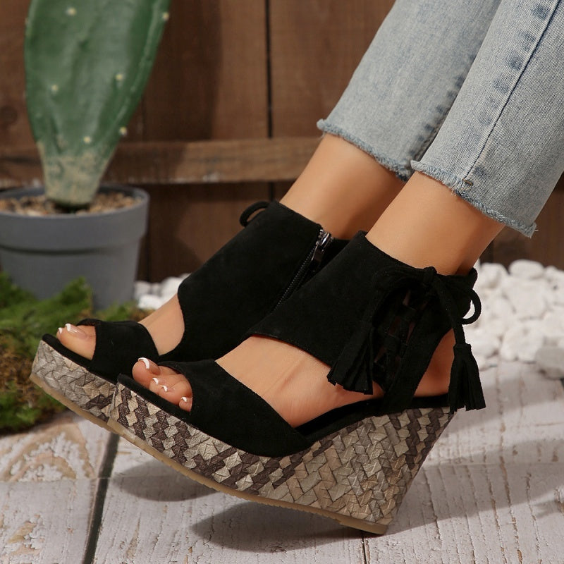 Marnie | Lace-Up Platform Sandals