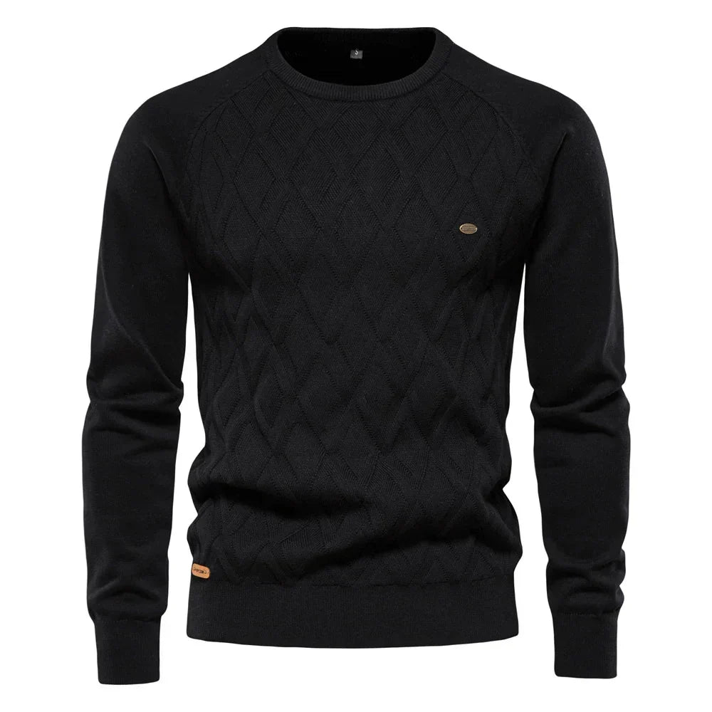 Daniel | Men's Sweater with Check Design