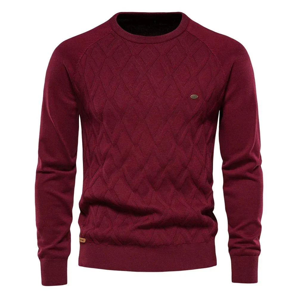 Daniel | Men's Sweater with Check Design