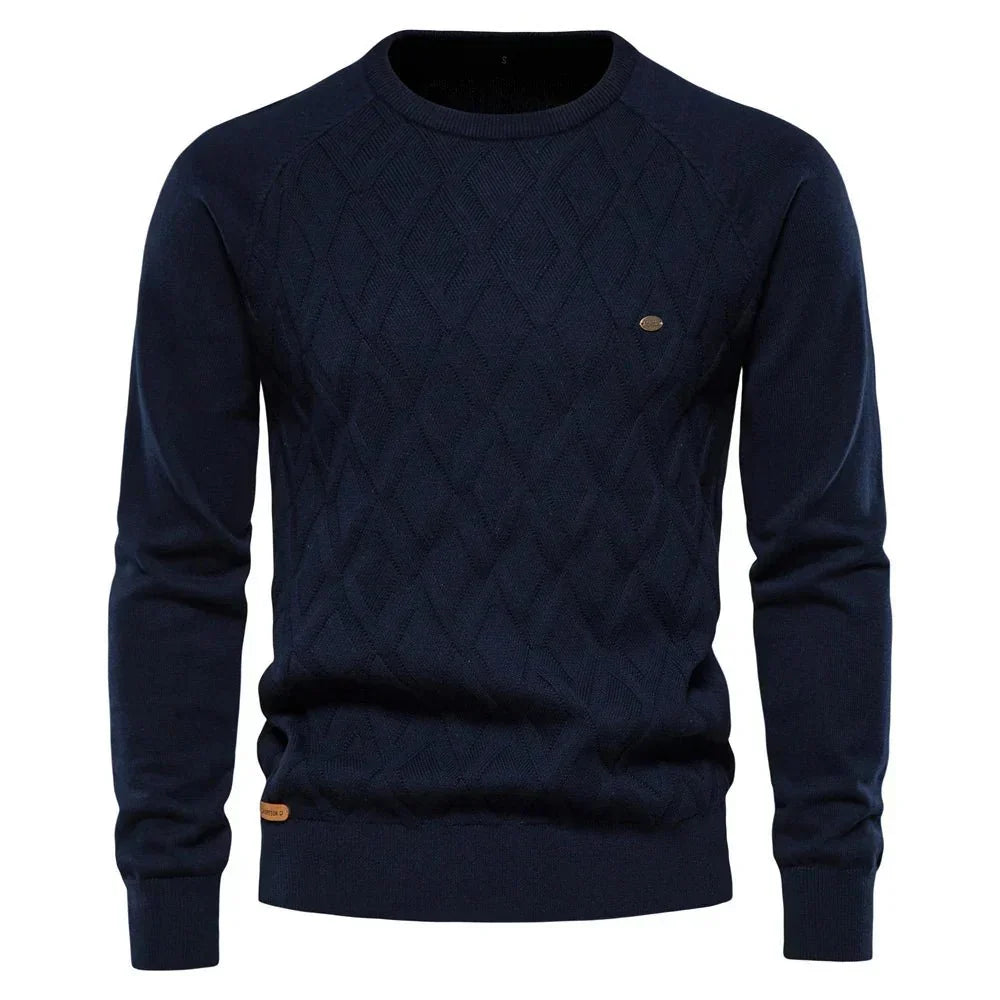 Daniel | Men's Sweater with Check Design