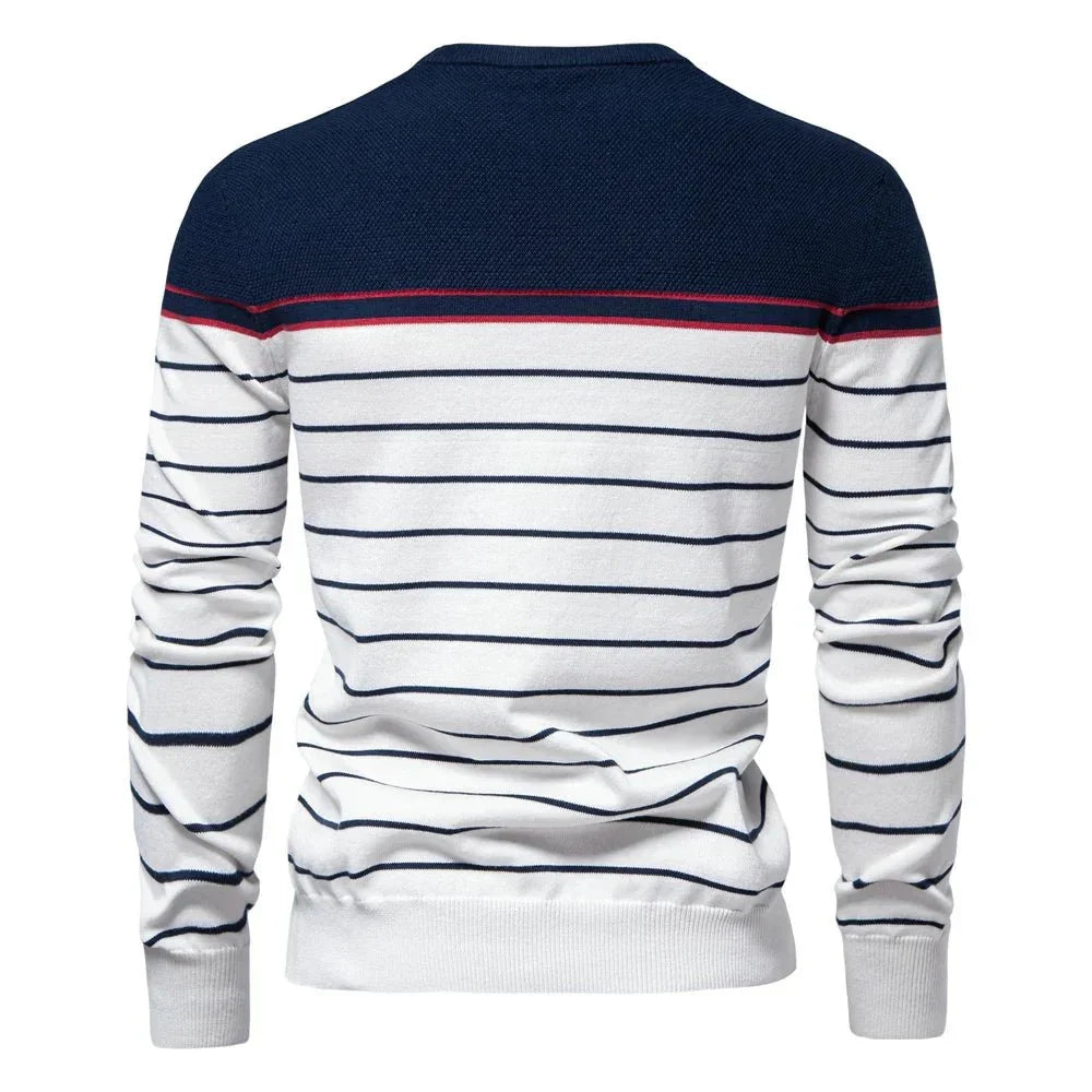 Sebastian | Men's Sweater with Stripe Design