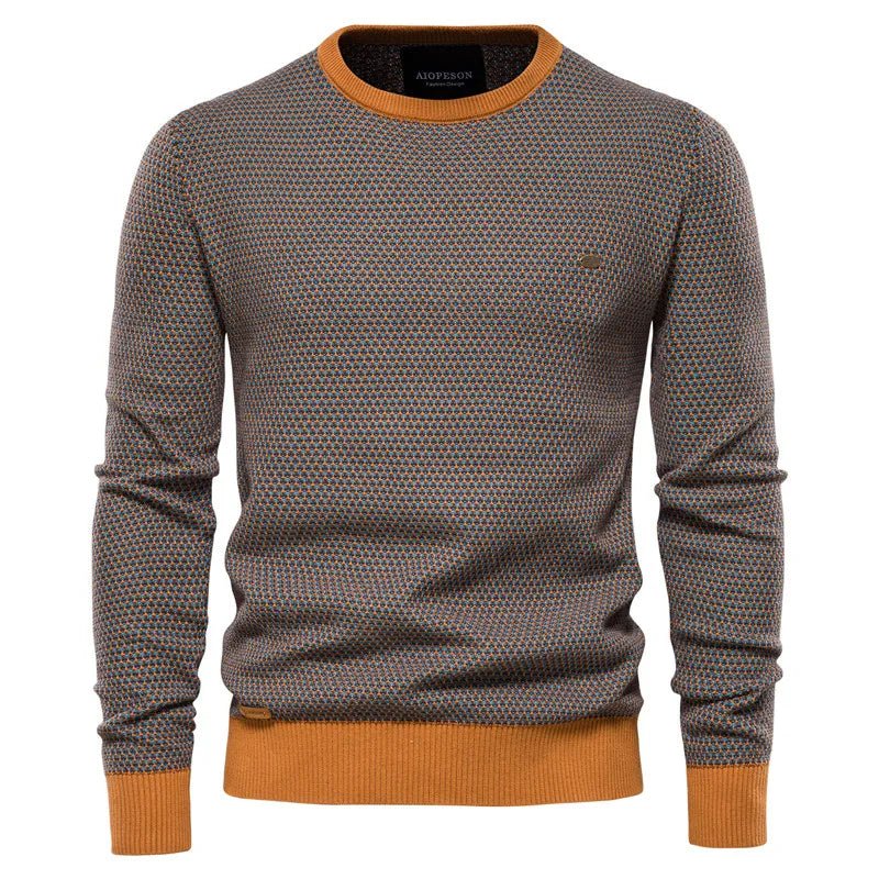 Julius | Men's Sweater with Diamond Pattern