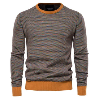 Julius | Men's Sweater with Diamond Pattern